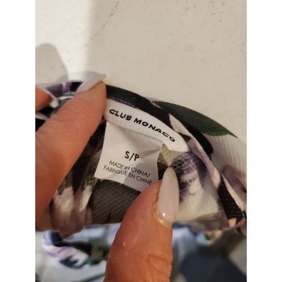 Club Monaco Floral Blouse size Small - Picture 7 of 10